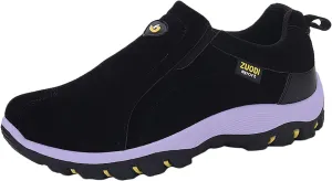 Men's Solid Color Round Toe Running Walking Sports Walking Slip On Shoes Mens Running Shoes Men's Athletic Sneaker New