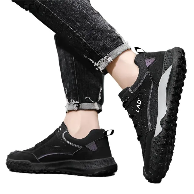 Men's Stylish Biker Lightweight Ankle Winter Sneakers with Durable Shaft  Boots