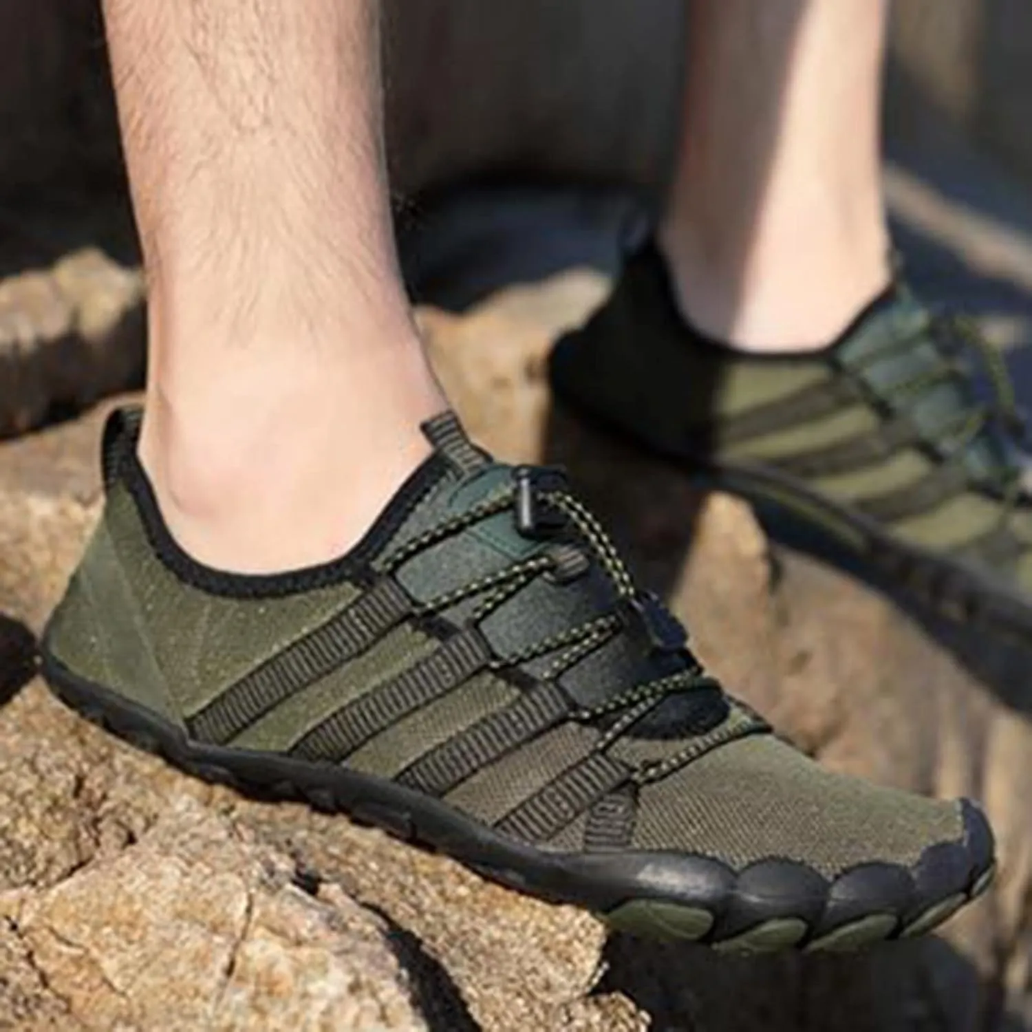 Men's Wading Shoes Outdoor Swim Sports Shoes Flat Breathable Quick-Dry Surfing Shoe Minimalist Grounded Footwear