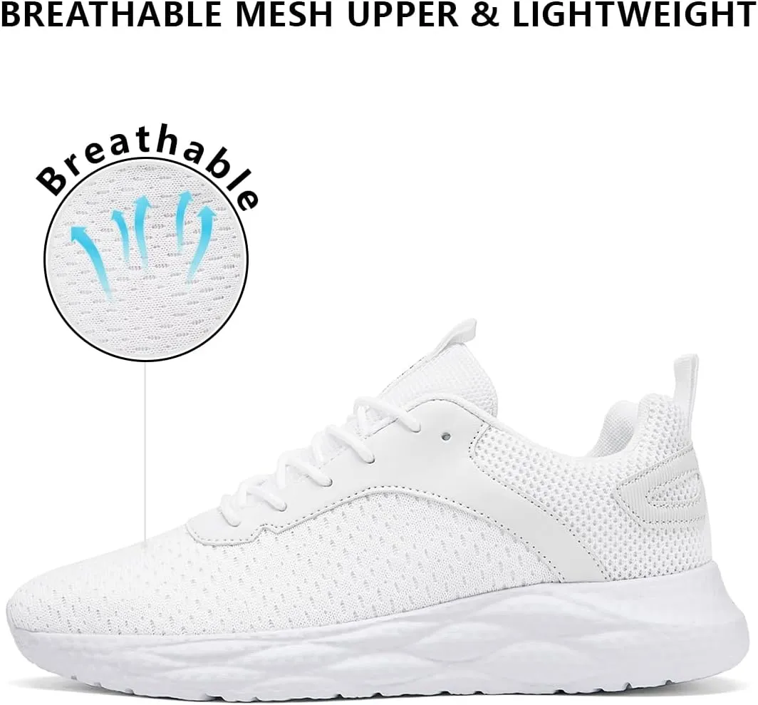 Mens Walking Shoes Running Trainers Sneakes Athletic Gym Fitness Sport Shoes Non Slip Breathable Mesh Comfortable Workout Fashion Slip On