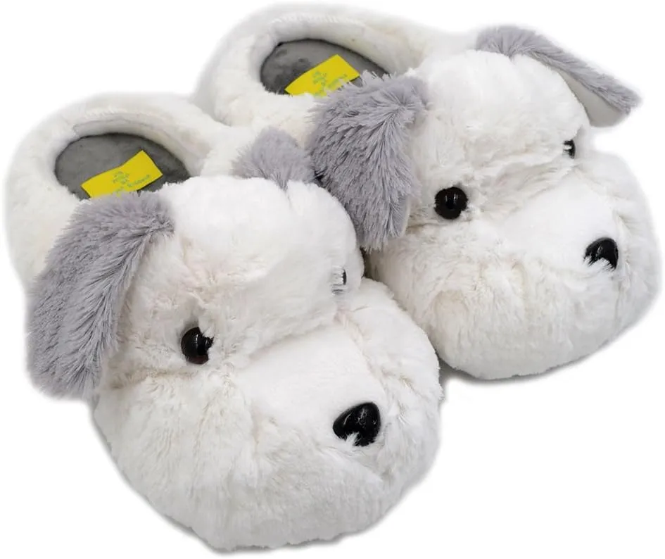 Millffy Cute Puppy Dog Stuffed Animal Slippers Soft Plush Dog Slipper Warm House Slippers