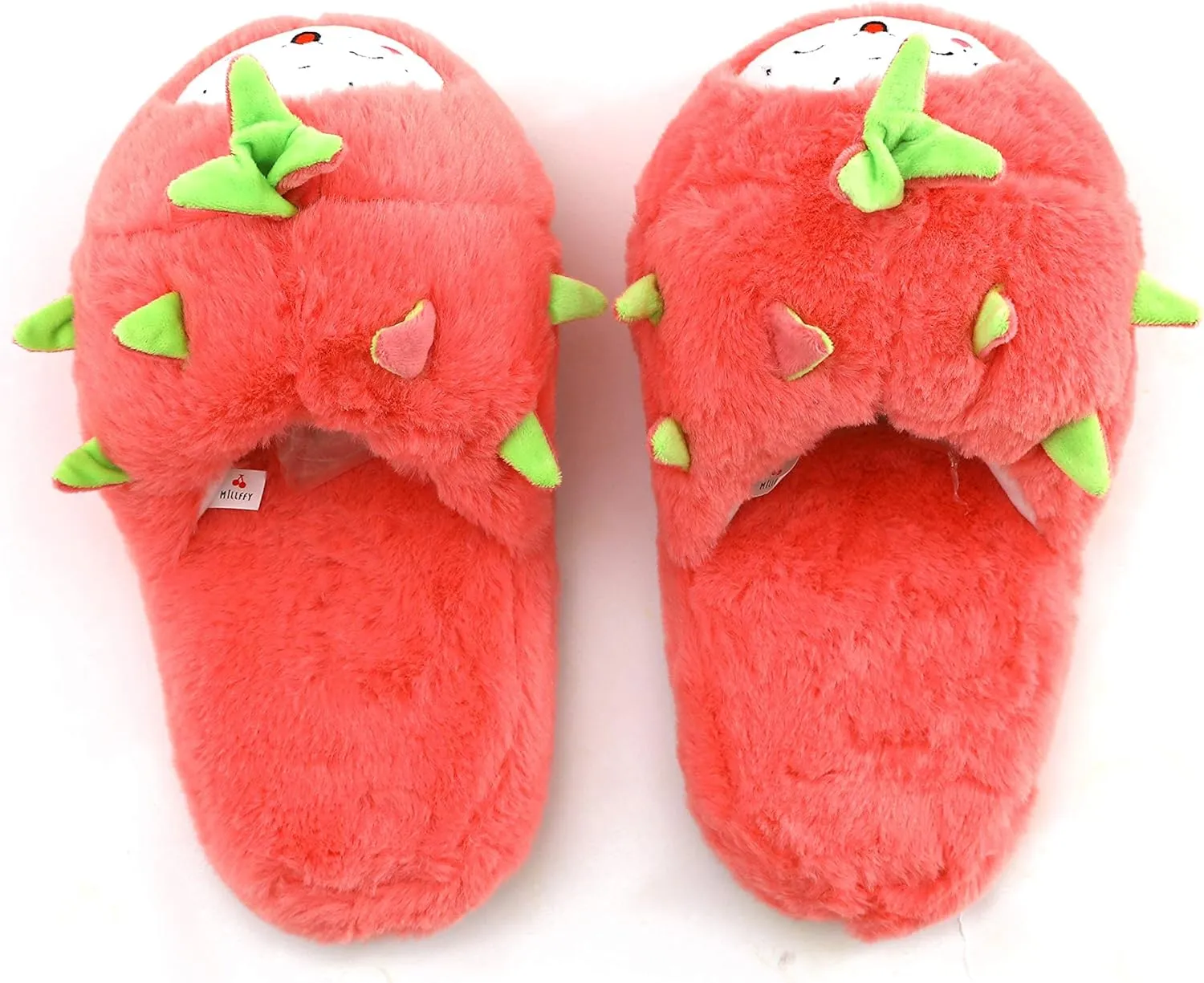 Millffy Women Cute Plush Pitaya Mangosteen Fruit Avocado Slipper Pineapple Bedroom Slippers for Girls Boys
