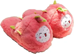 Millffy Women Cute Plush Pitaya Mangosteen Fruit Avocado Slipper Pineapple Bedroom Slippers for Girls Boys