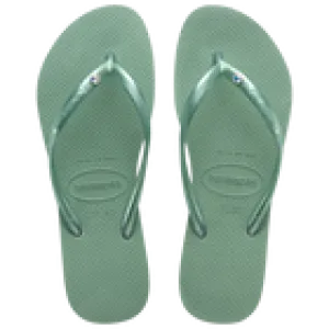 MINT GREEN CRYSTAL FLIP FLOP