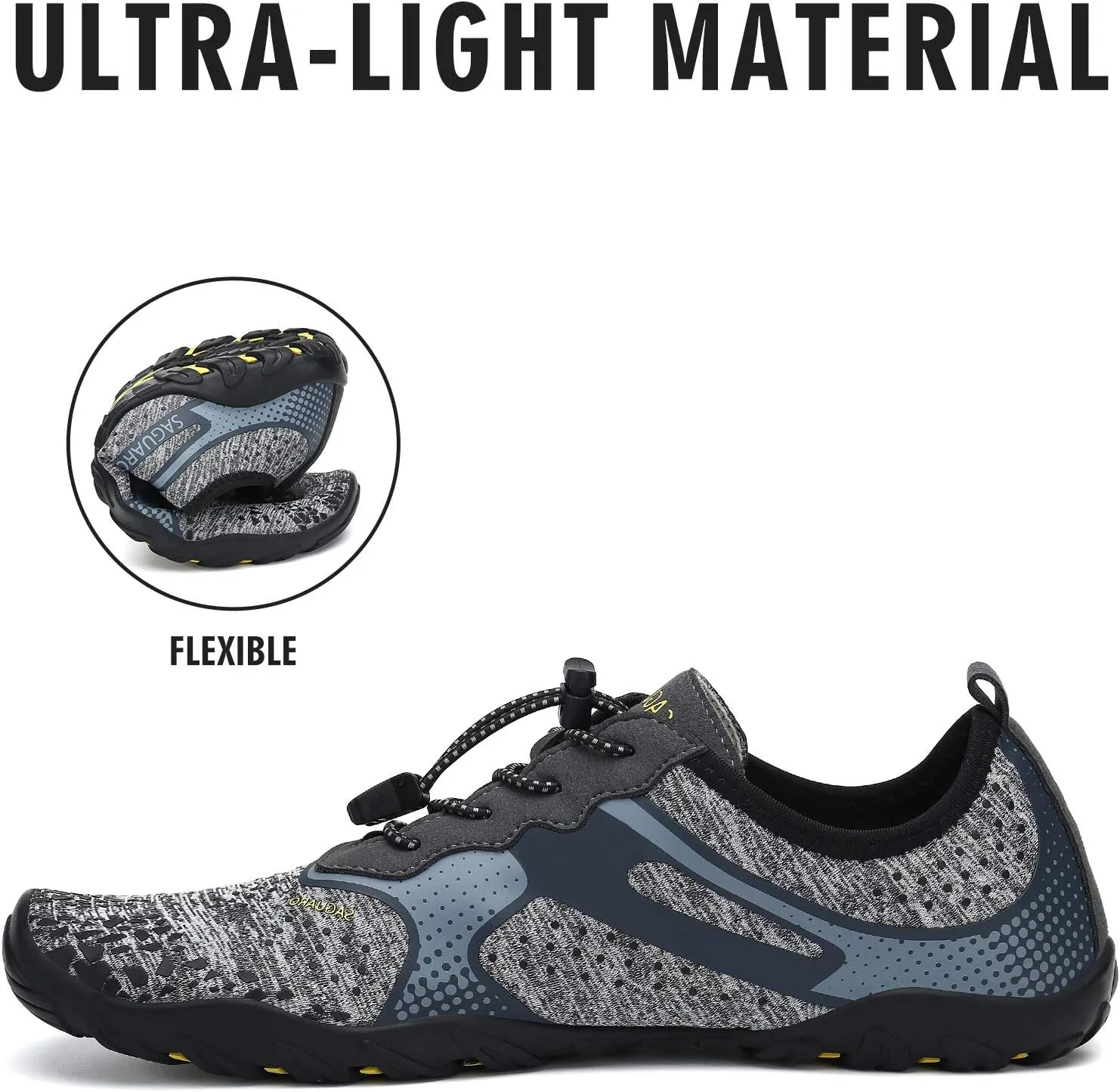 Mishansha unisex adult Barefoot Aqua Shoe Quick Dry Beach Swim Shoe