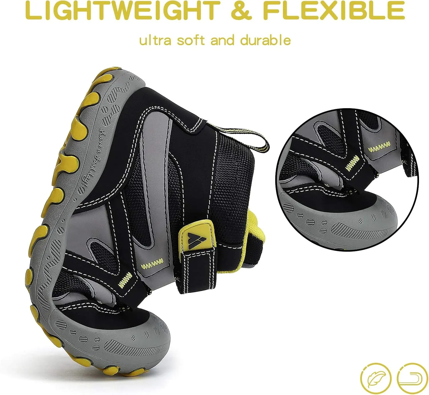 Mishansha unisex child Anti Collision Non Slip Sneaker Outdoor Trekking Hiking Shoe
