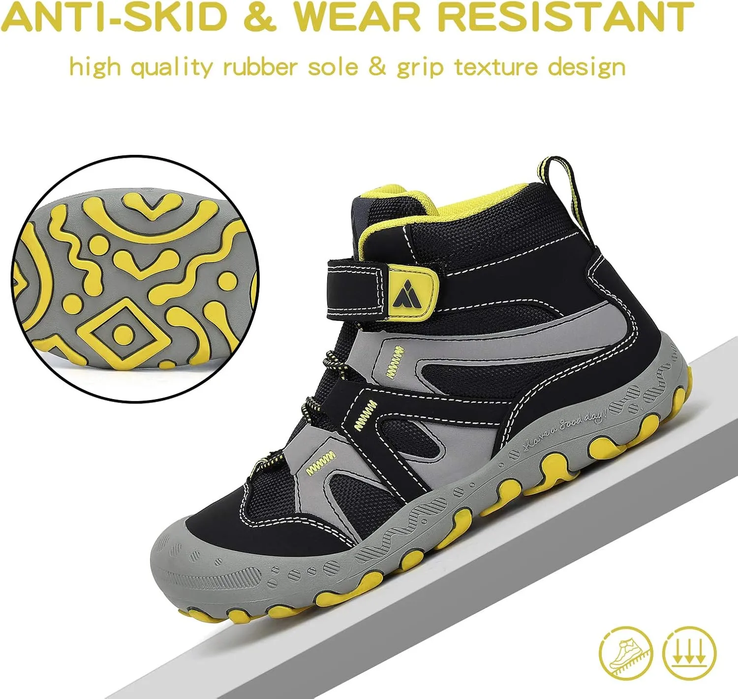Mishansha unisex child Anti Collision Non Slip Sneaker Outdoor Trekking Hiking Shoe