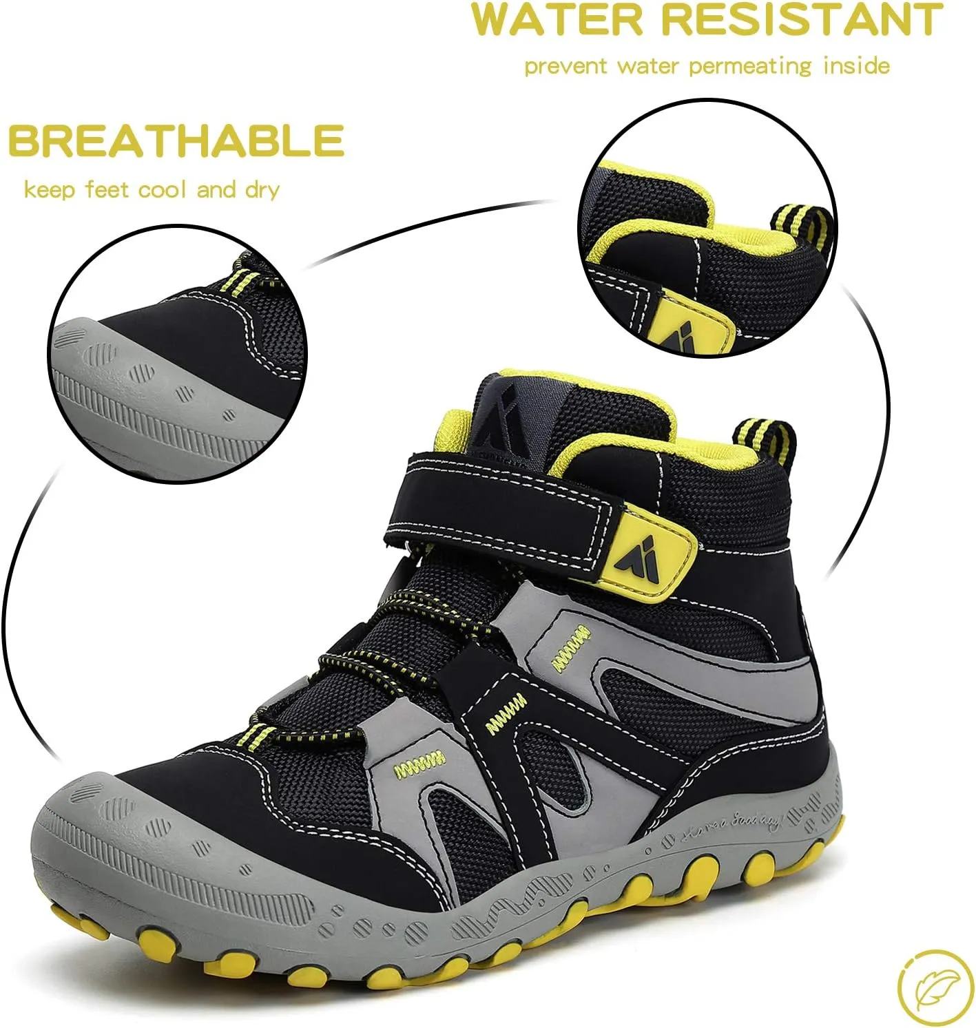 Mishansha unisex child Anti Collision Non Slip Sneaker Outdoor Trekking Hiking Shoe