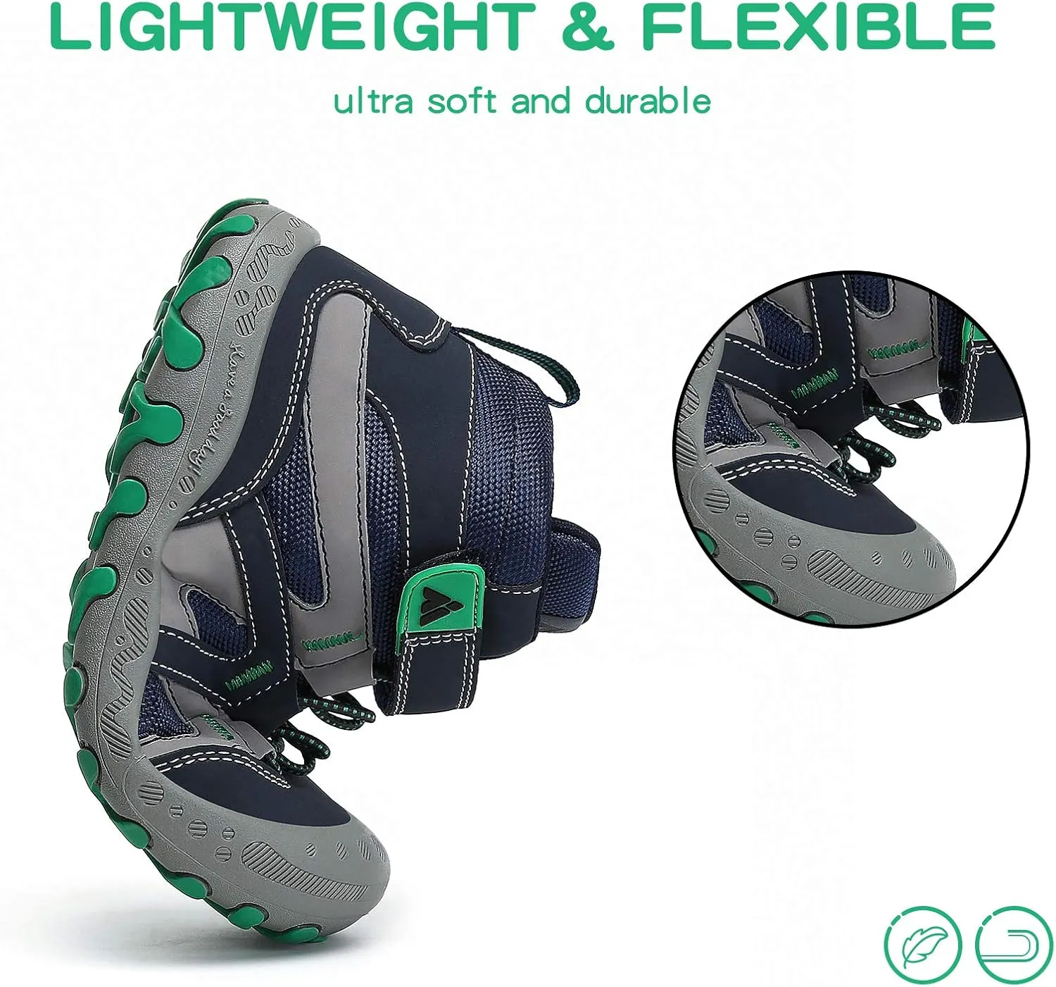 Mishansha unisex child Anti Collision Non Slip Sneaker Outdoor Trekking Hiking Shoe