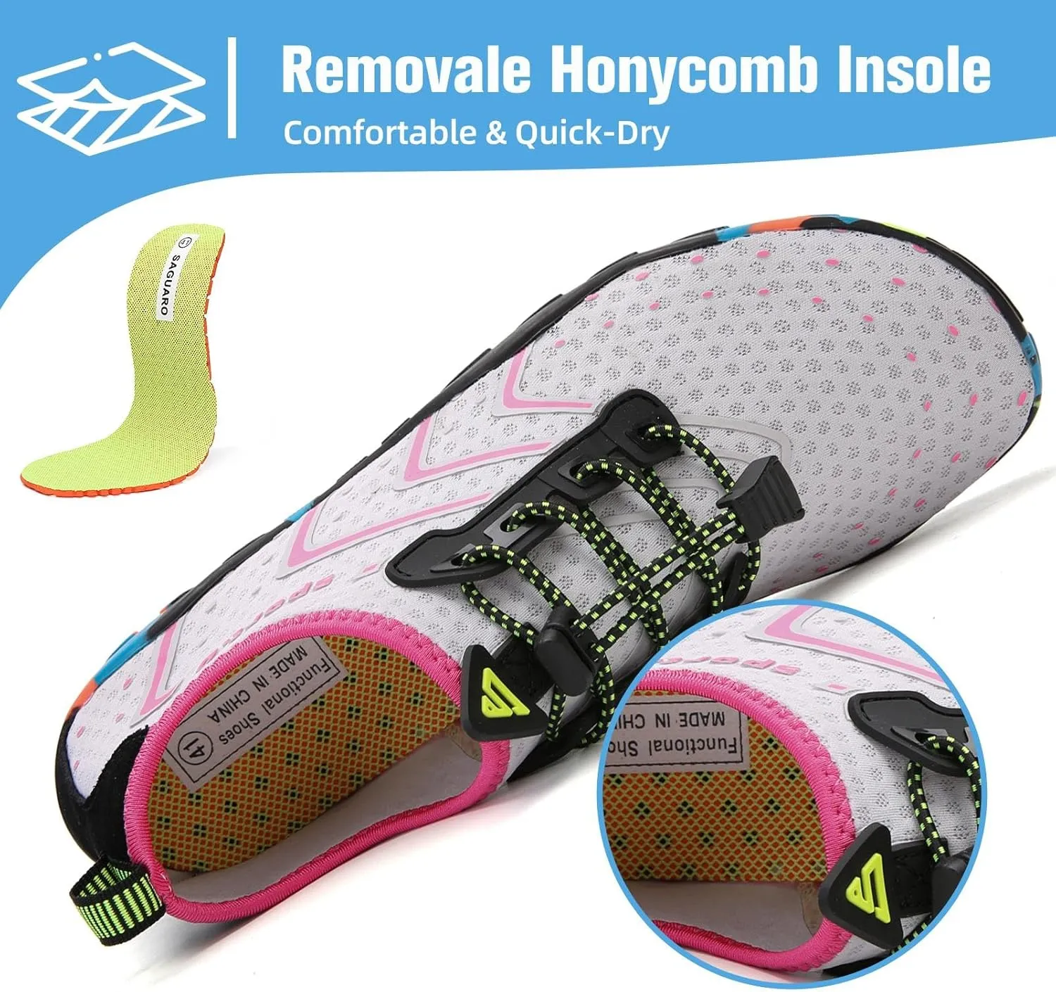 Mishansha Water Shoes for Women Men Barefoot Beach Shoe Quick Dry Aqua Swim Socks for Surfing Yoga Size 4.5-15 Women/3-13.5 Men