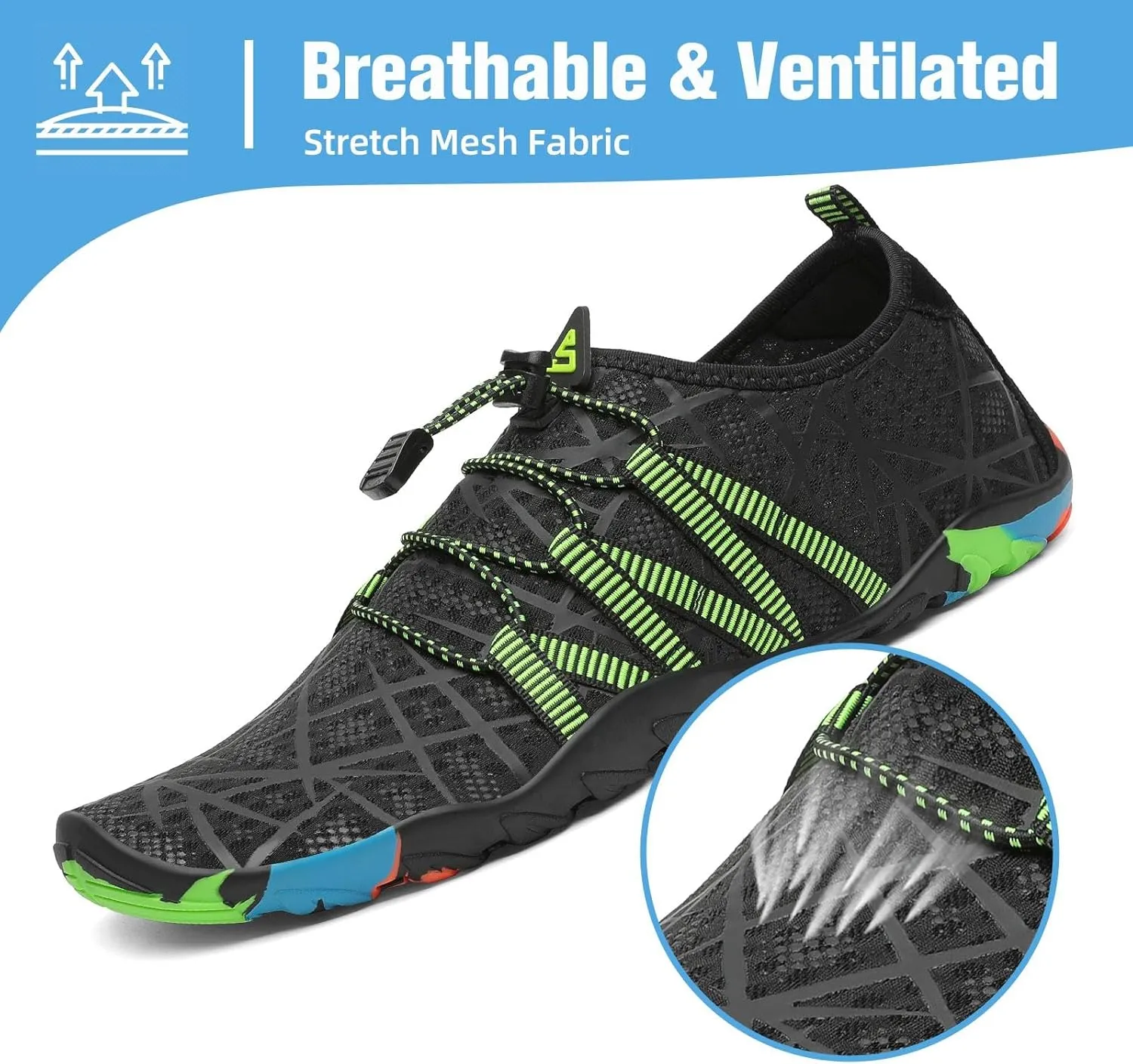 Mishansha Water Shoes for Women Men Barefoot Beach Shoe Quick Dry Aqua Swim Socks for Surfing Yoga Size 4.5-15 Women/3-13.5 Men
