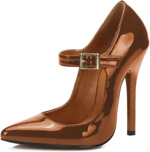 miss left Women's Mary Jane Ankle Strap Pumps with Buckle Almond Toe Chic Stiletto High Heel Dress Party Evening Shoes Size 4-16 US