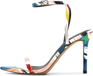 miss left Womens Sexy Open Pointed Toe Stiletto High Heel Sandals Slim Ankle Strap Buckle Cocktail Party Club Dress Shoes Size 4-16 US