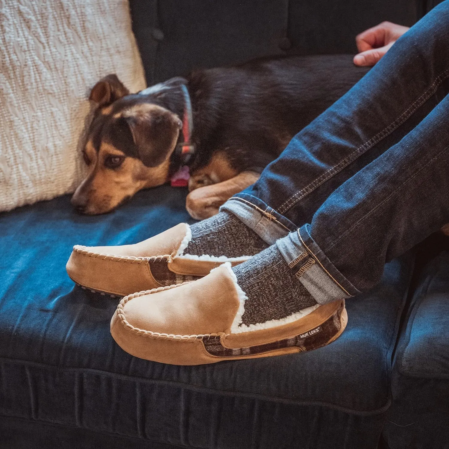 MUK LUKS Men's Emmett Moccasin Slippers