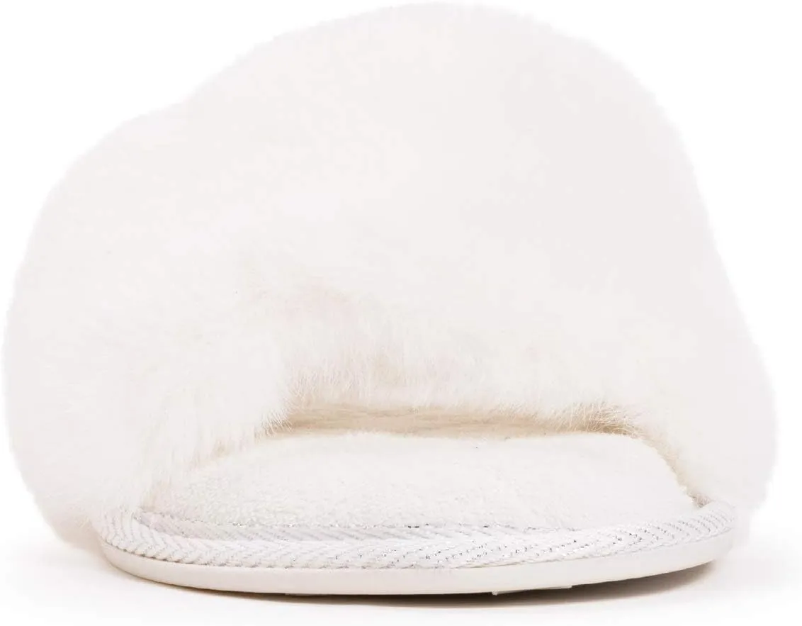 MUK LUKS Women's Sariah Slide Slipper-Snow White