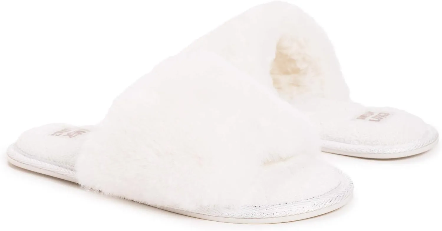 MUK LUKS Women's Sariah Slide Slipper-Snow White