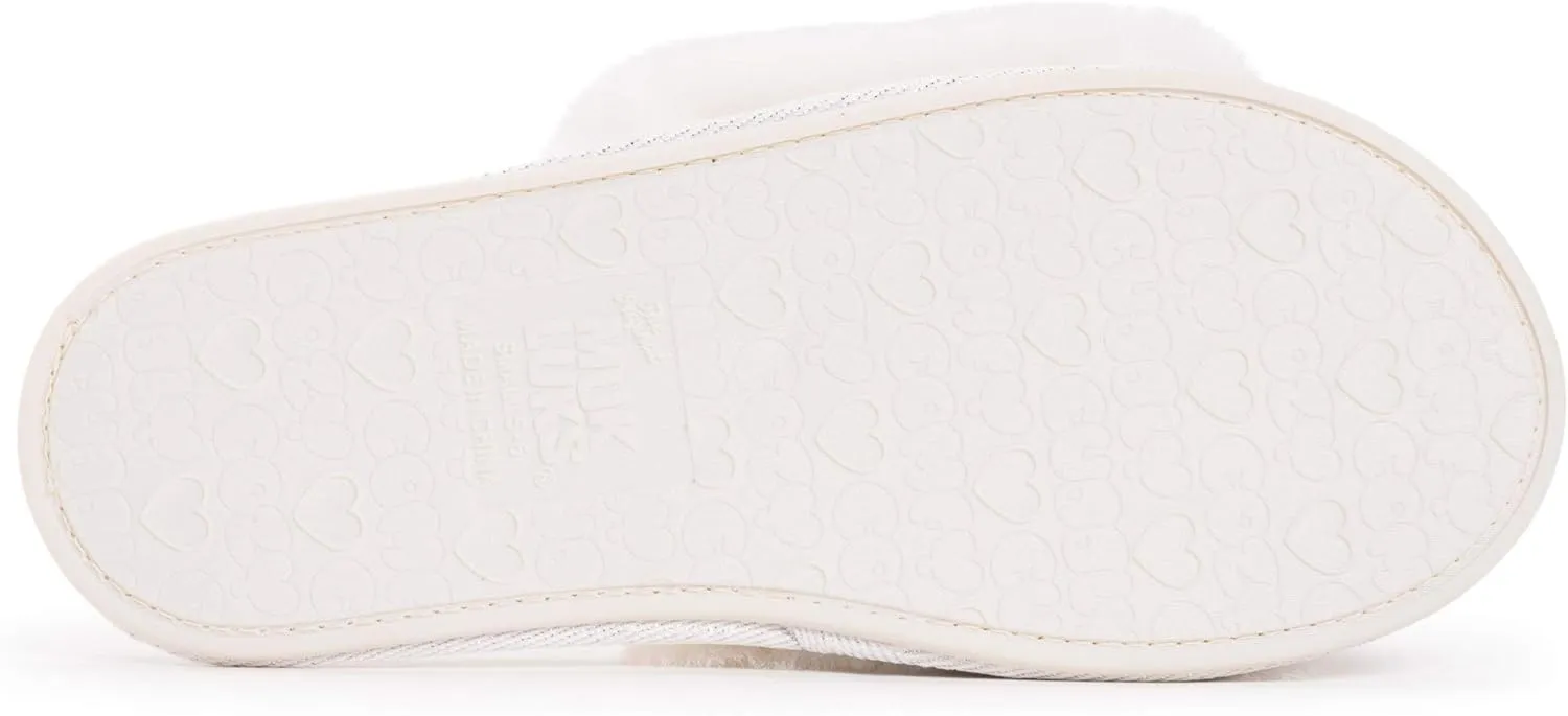 MUK LUKS Women's Sariah Slide Slipper-Snow White