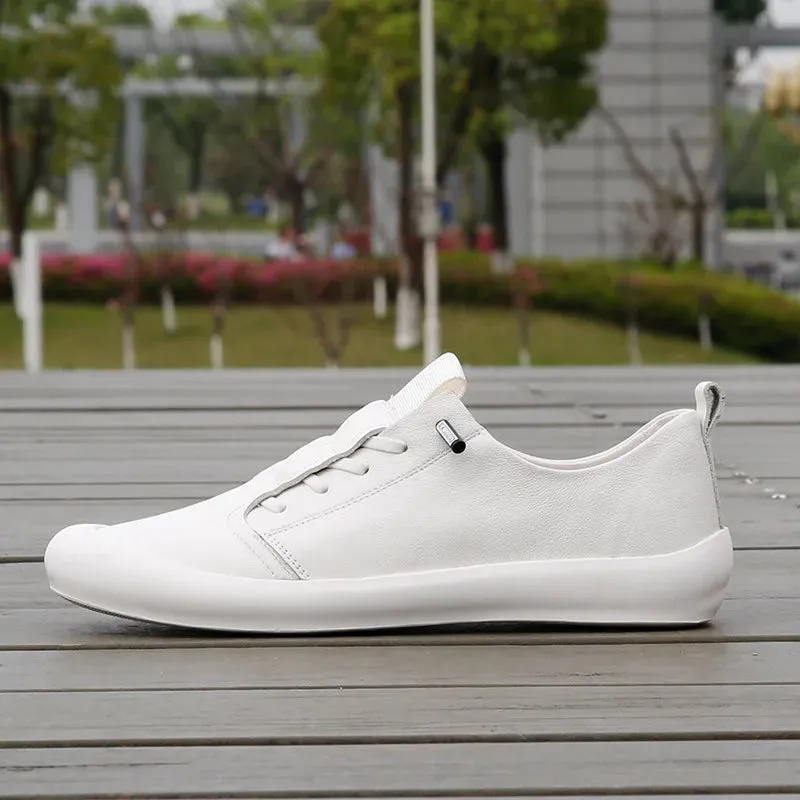 Naranjo White Leather Loafers