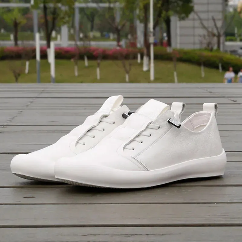 Naranjo White Leather Loafers
