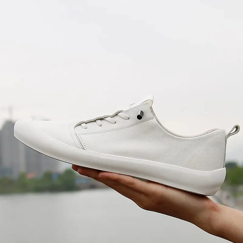 Naranjo White Leather Loafers