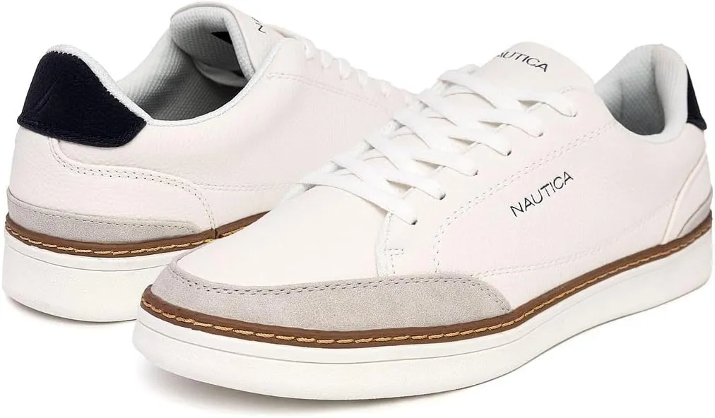 Nautica Men's Classic Lace-Up Low Top Fashion Sneaker Loafer - Stylish and Comfortable Casual Shoe