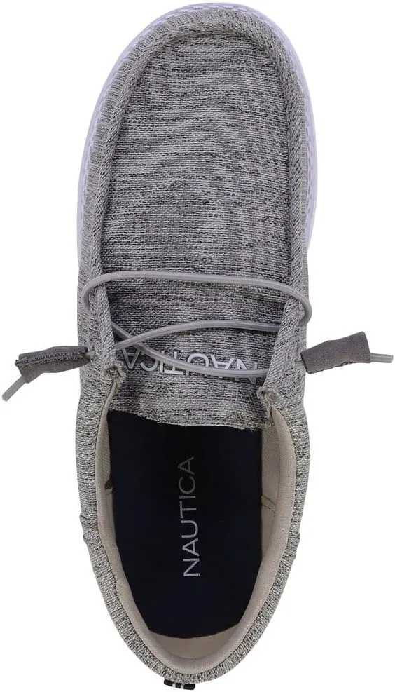 Nautica Men's Comfort Loafers, Slip-On Boat Shoe, Lightweight Casual Stretch Sneaker-Rushford