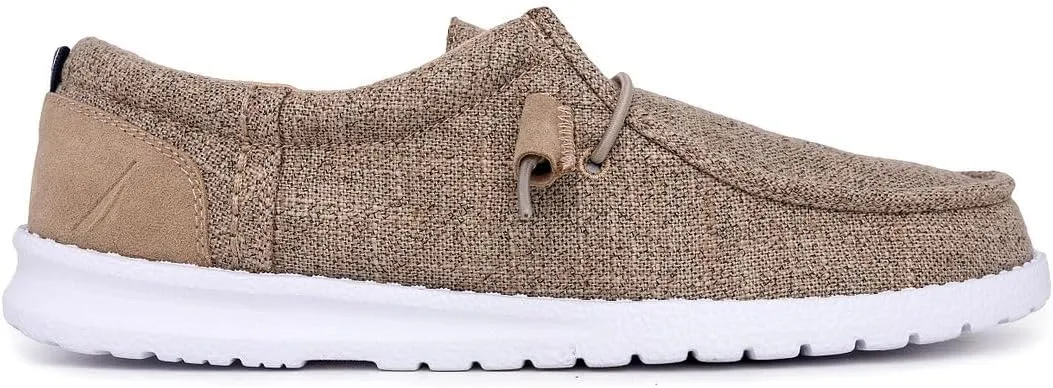 Nautica Men's Comfort Loafers, Slip-On Boat Shoe, Lightweight Casual Stretch Sneaker-Rushford