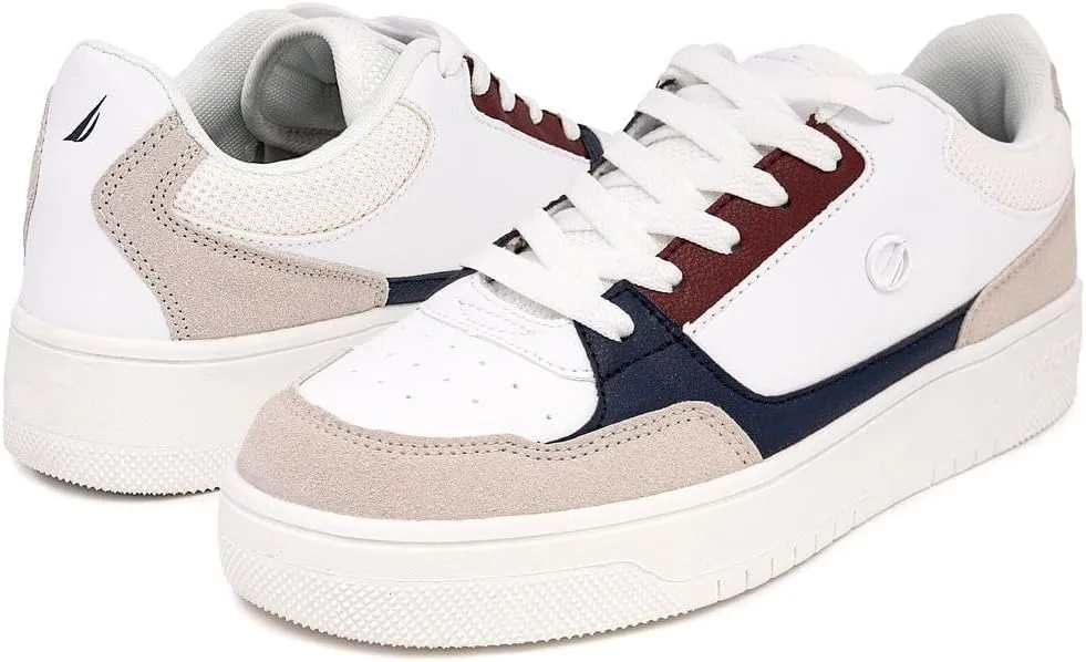 Nautica Women’s Lace-Up Fashion Sneakers – Low-Top Casual Walking & Tennis Shoes with Platform or Regular Heel