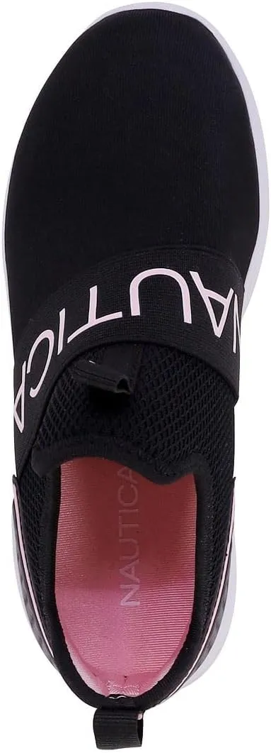 Nautica Youth Girls Slip-On Athletic Sneakers - Stylish Running and Tennis Shoes for Little and Big Kids