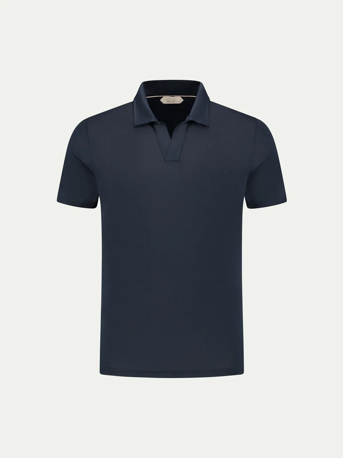 Navy Buttonless Polo Shirt