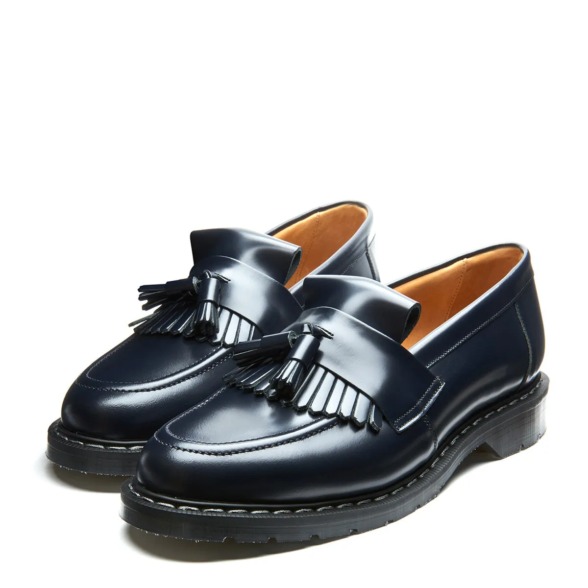 Navy Hi-Shine Tassel Loafer