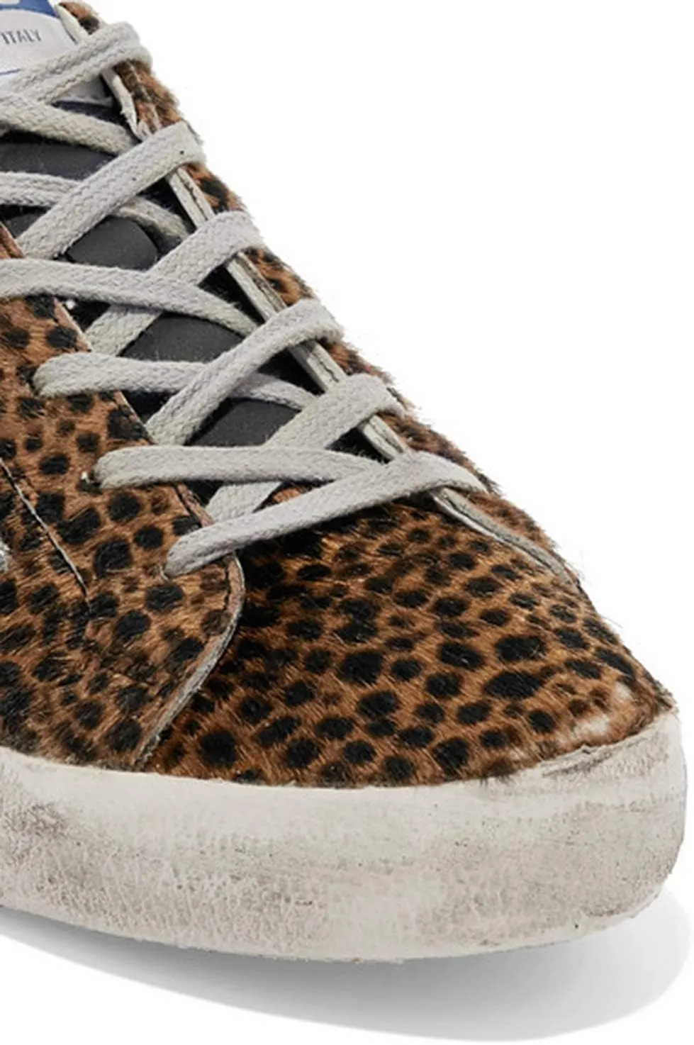 nesho Women's Sports Sneakers Leather Leopard-Print Casual Shoes Slide