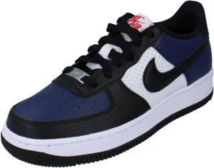 Nike Air Force 1 Big Kids' Shoes (HJ9201-400, Midnight Navy/White/University Red/Black) Size 4.5