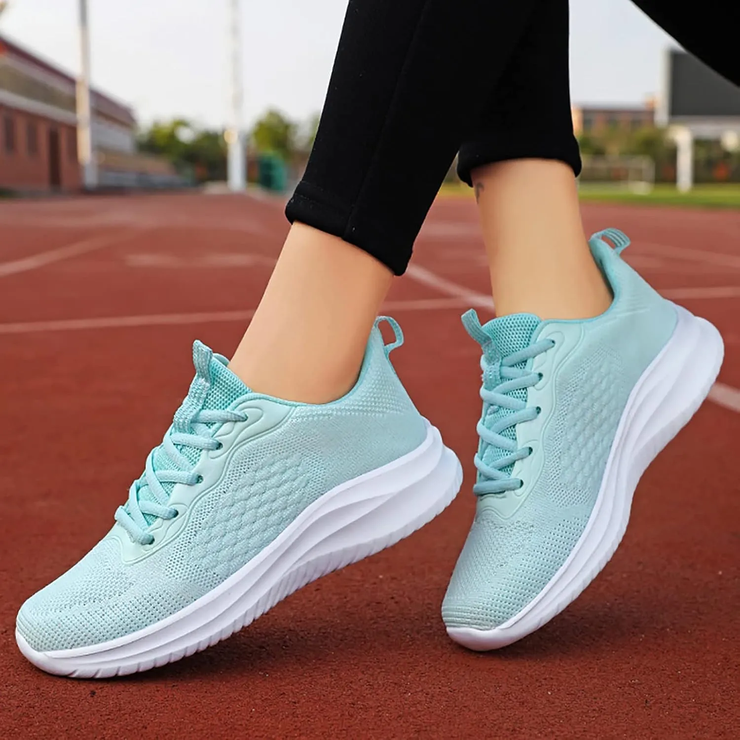 Non Slip Thick Bottom Sneakers for Women Lightweight Casual Sneakers for Gym Travel Work Casual Mountain Shoe