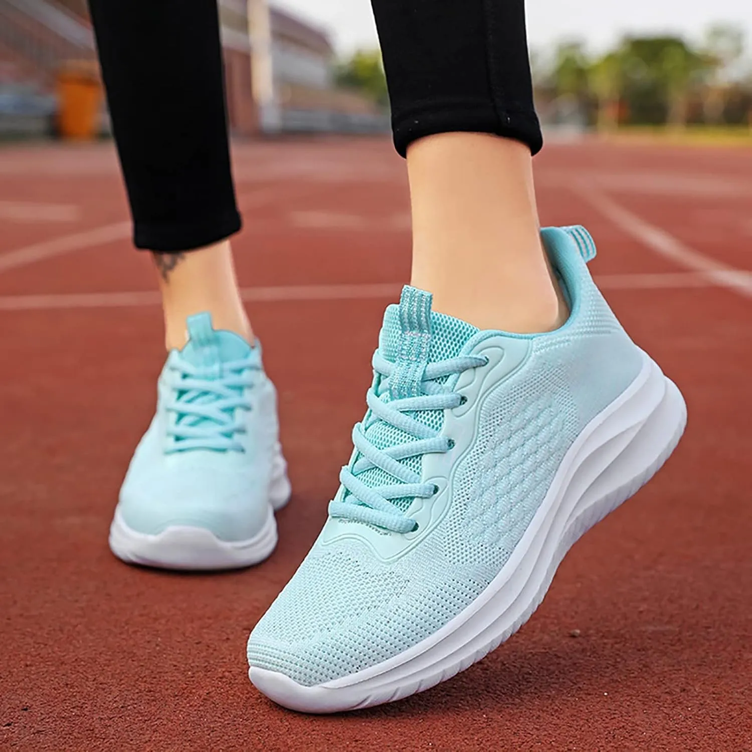 Non Slip Thick Bottom Sneakers for Women Lightweight Casual Sneakers for Gym Travel Work Casual Mountain Shoe