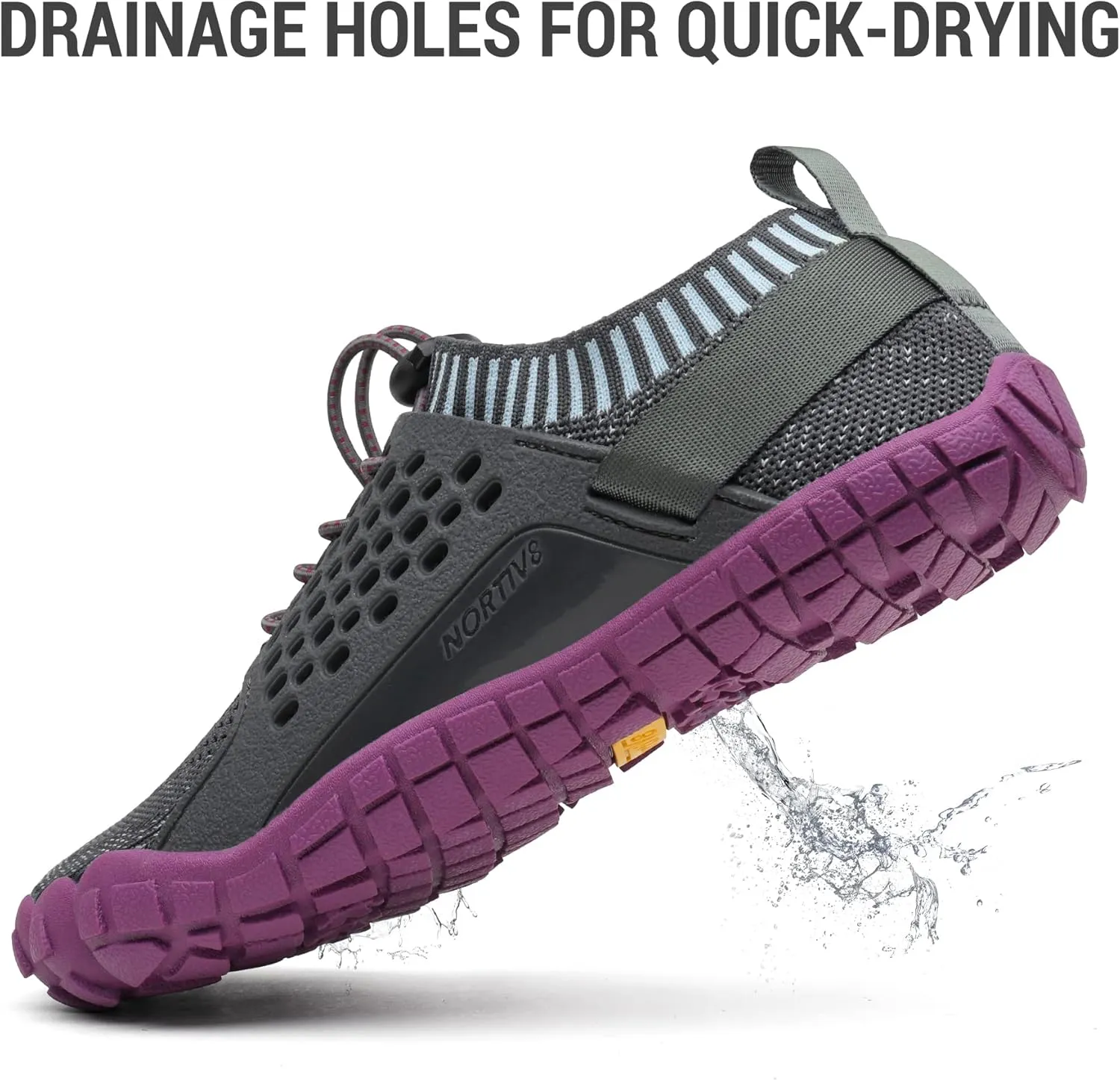 NORTIV 8 Women's Quick Dry Water Shoes Barefoot Sports Aqua Beach Pool Swim Shoes TREKLADY