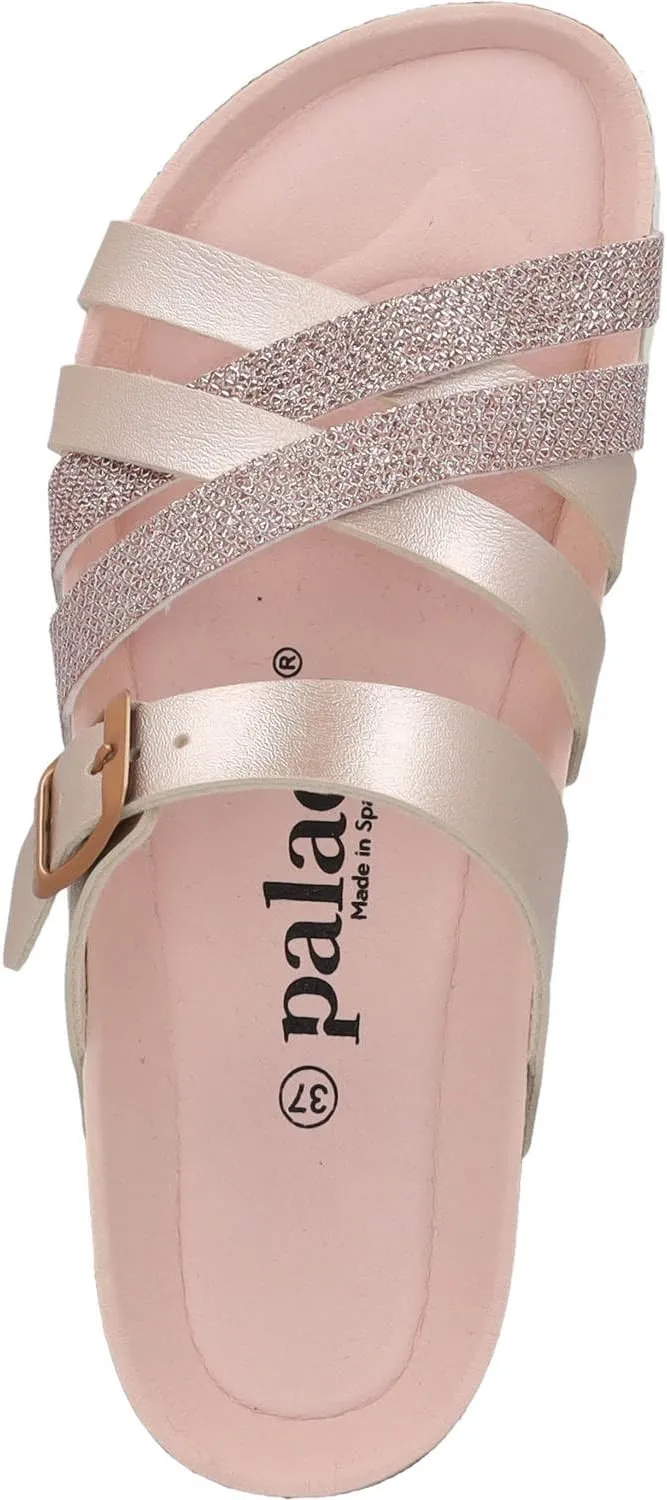 Novati Women's Mules - Elegant Sandals Made in Spain - Comfortable Slippers with Cork Footbed - Fashionable Summer Shoes