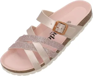 Novati Women's Mules - Elegant Sandals Made in Spain - Comfortable Slippers with Cork Footbed - Fashionable Summer Shoes