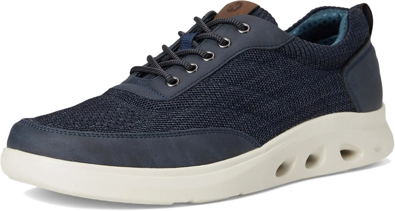 Nunn Bush Men's Ponte Knit Moc Toe Sneakers Hybrid Oxford Casual Lightweight Athletic Style Lace Up