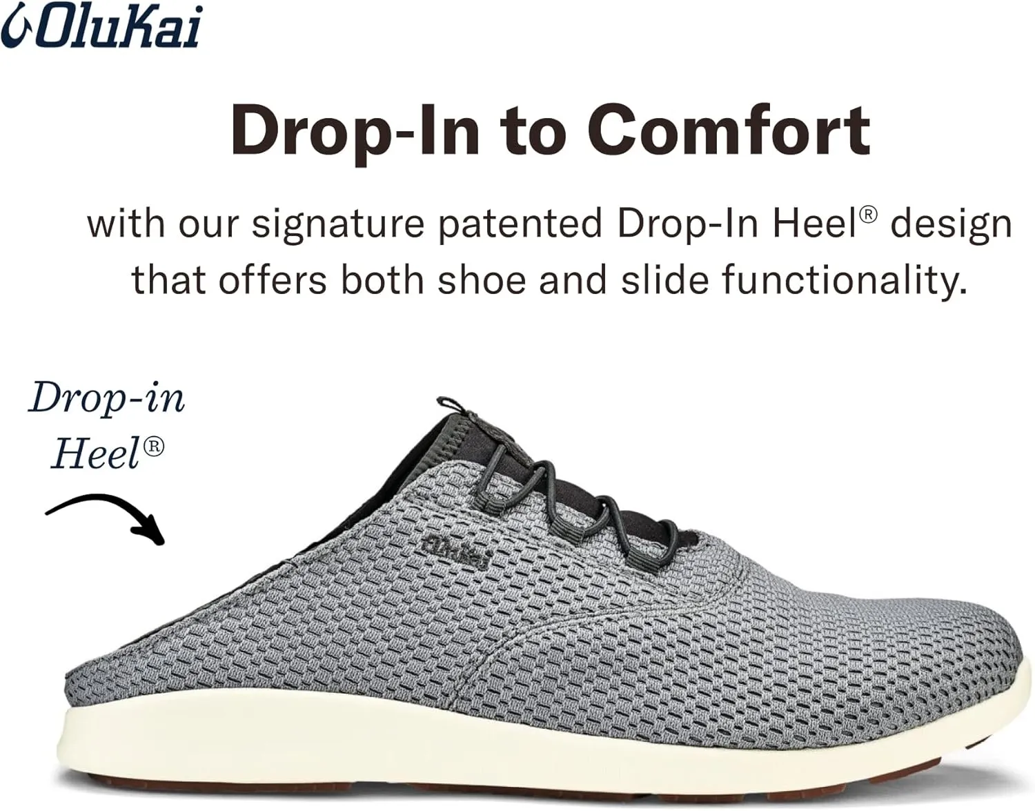 OLUKAI Alapa Li Men's Athletic Sneakers, Breathable Mesh & Moisture-Wicking Design, No Tie Laces, Lightweight & Supportive
