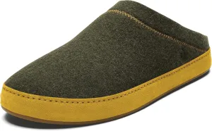 OLUKAI Hamani Hulu Men's Wool Mule Slippers, Soft & Comfortable Slippers with Premium Materials, Sheepskin Shearling & Italian Felt, All-Day Wear