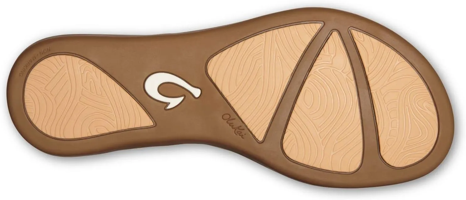 OLUKAI Honu Women's Beach Sandal, Soft & Comfortable Full-Grain Leather, Easy Slip-On Design for Everyday Fashion, Casual & Modern Style