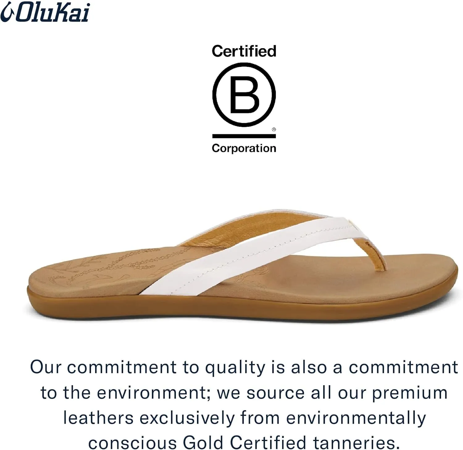 OLUKAI Honu Women's Beach Sandal, Soft & Comfortable Full-Grain Leather, Easy Slip-On Design for Everyday Fashion, Casual & Modern Style