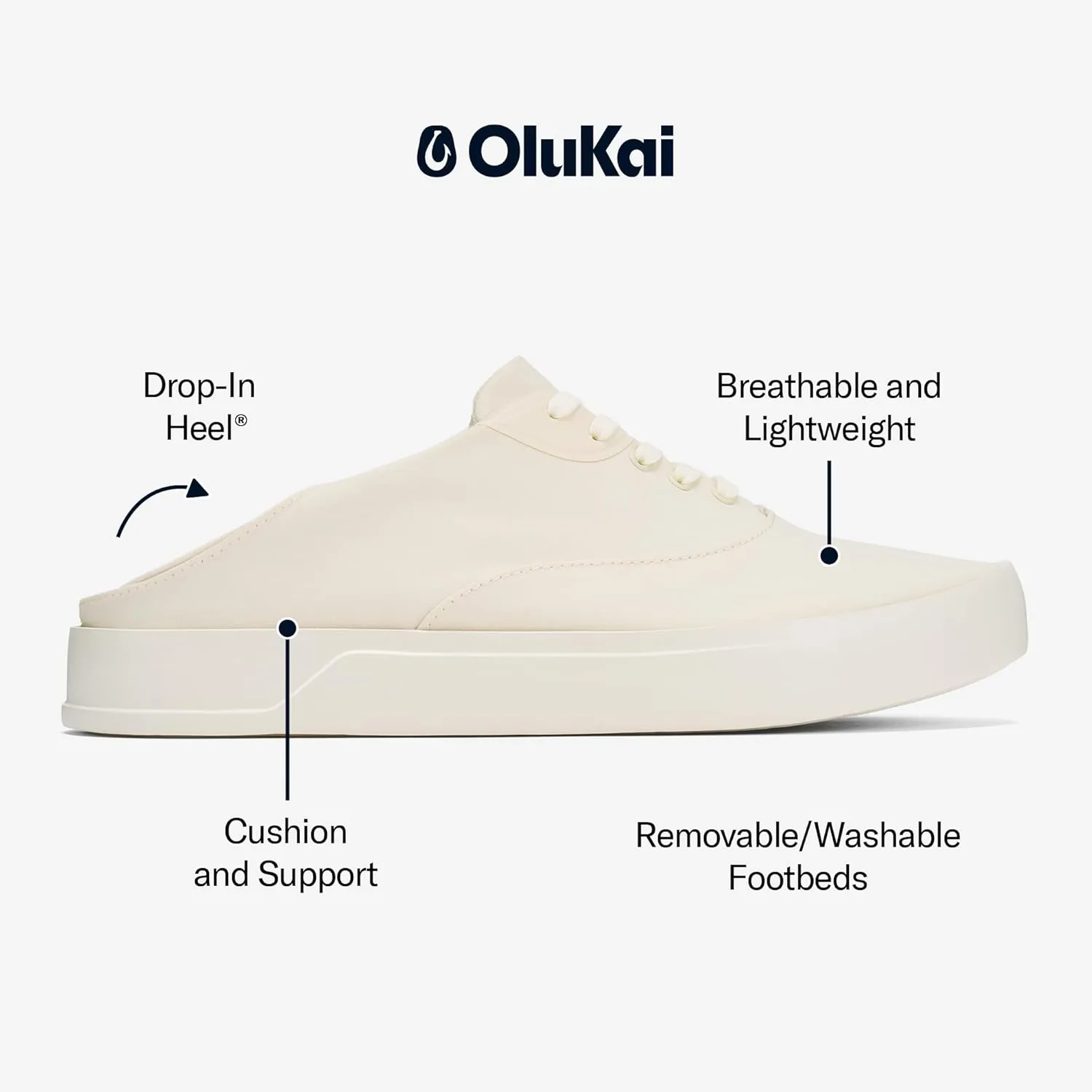 OLUKAI Tradewind Men's Everyday Sneaker, Lightweight Canvas & Classic Lace-Up Design, All-Day Comfort & Support