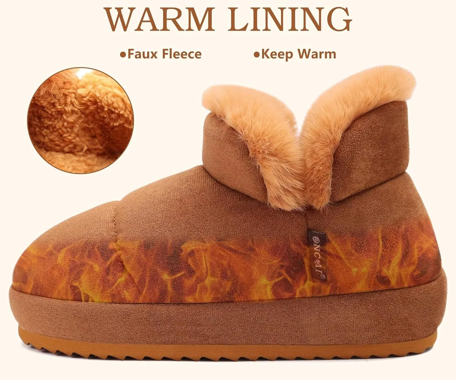 ONCAI Womens Slippers House Slippers for Woman Slipper Boots for Women Ladies Winter Fuzzy Warm Bootie Indoor Outdoor