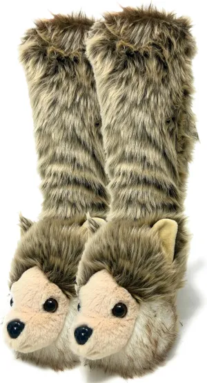 ooohyeah Kids’ Funny Fuzzy Animal Slipper Socks, Cute Soft Non-Slip Warm Socks for Girls & Boys, Size 1-5