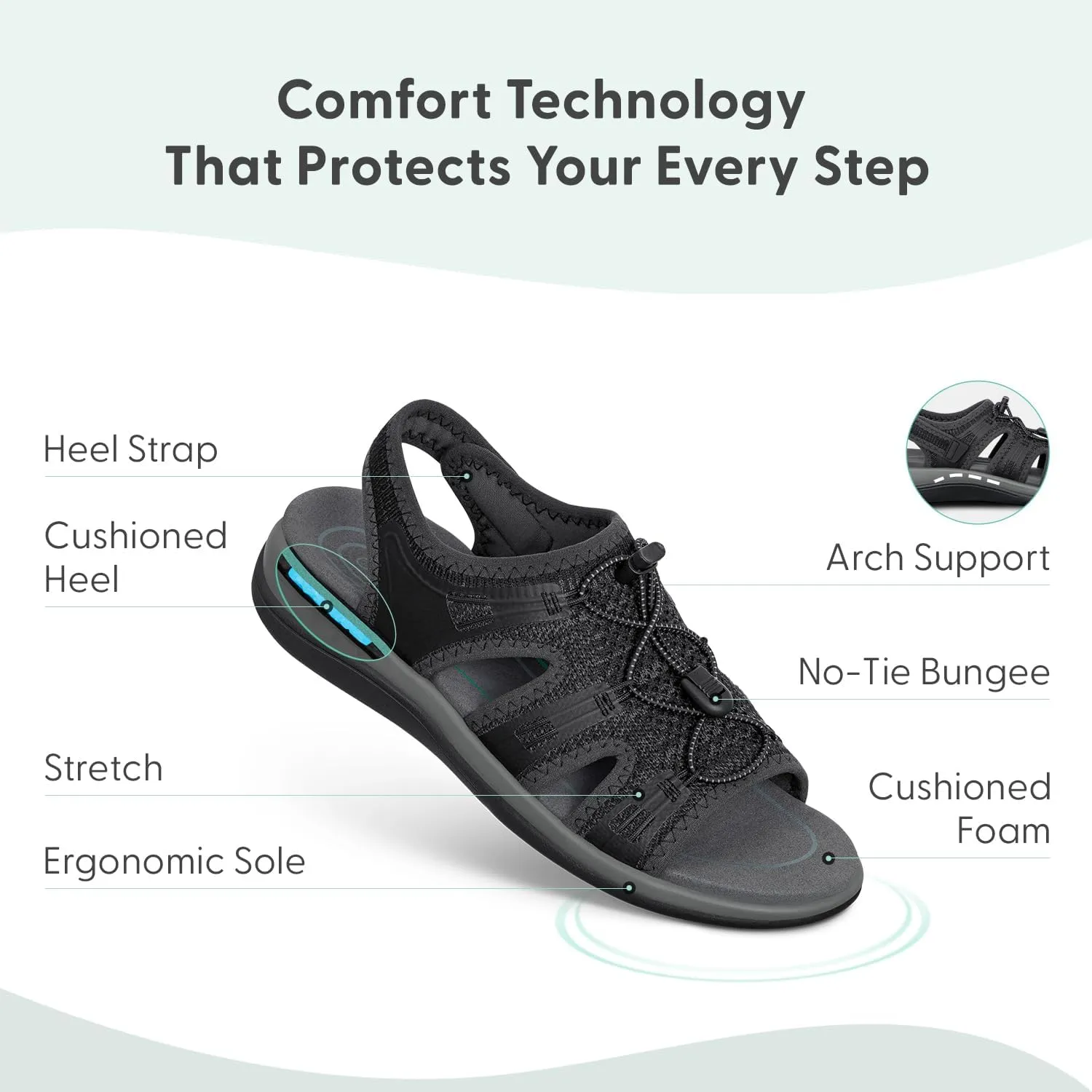 Orthofeet Women's Orthopedic Stretchable Maui Sandals