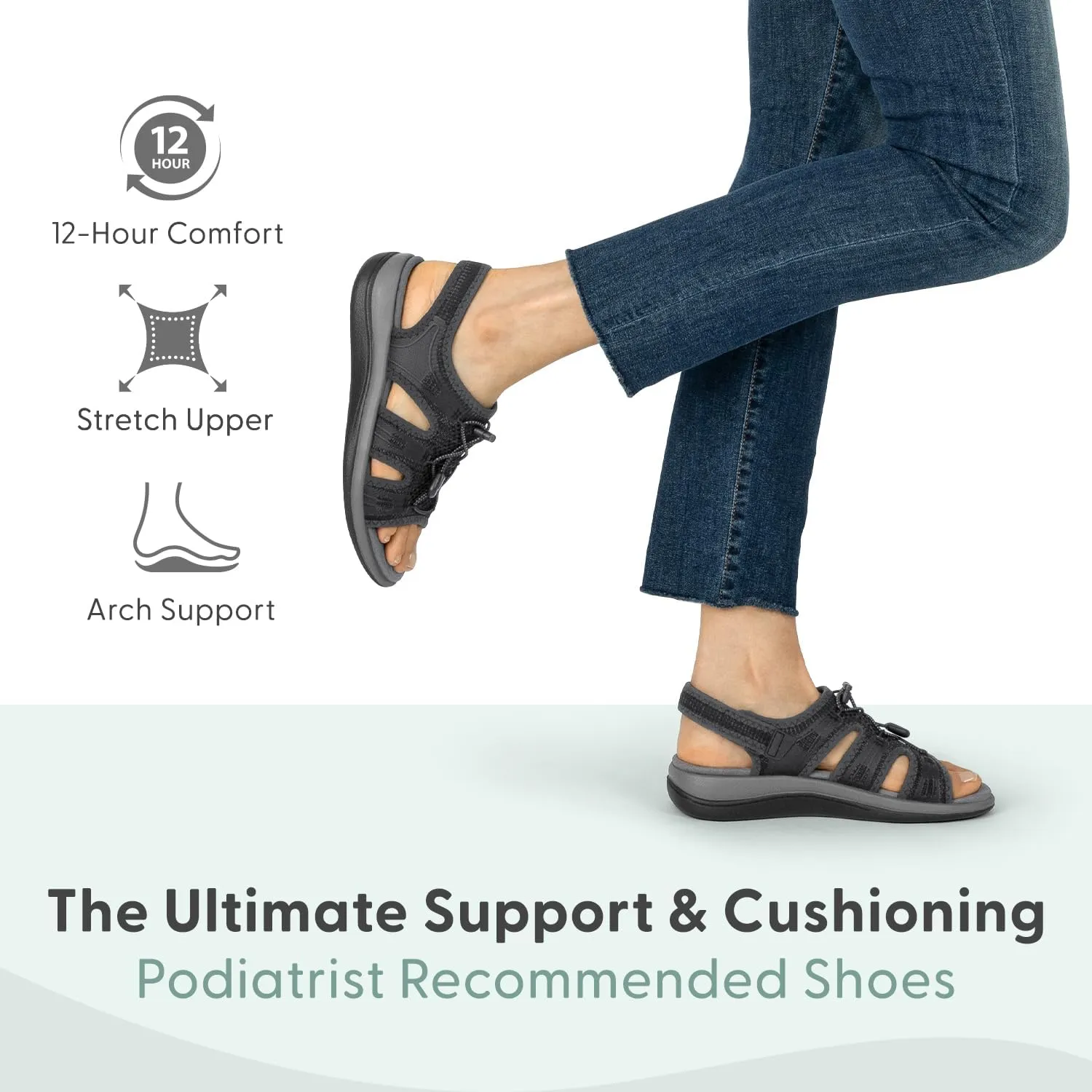 Orthofeet Women's Orthopedic Stretchable Maui Sandals