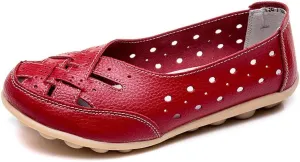 Orthopedic Loafers in Breathable Leather,Owlkay New Casual Women Shoes,Women's Comfortable Loafer Casual Leather Fashion Flats Breathable Shoes