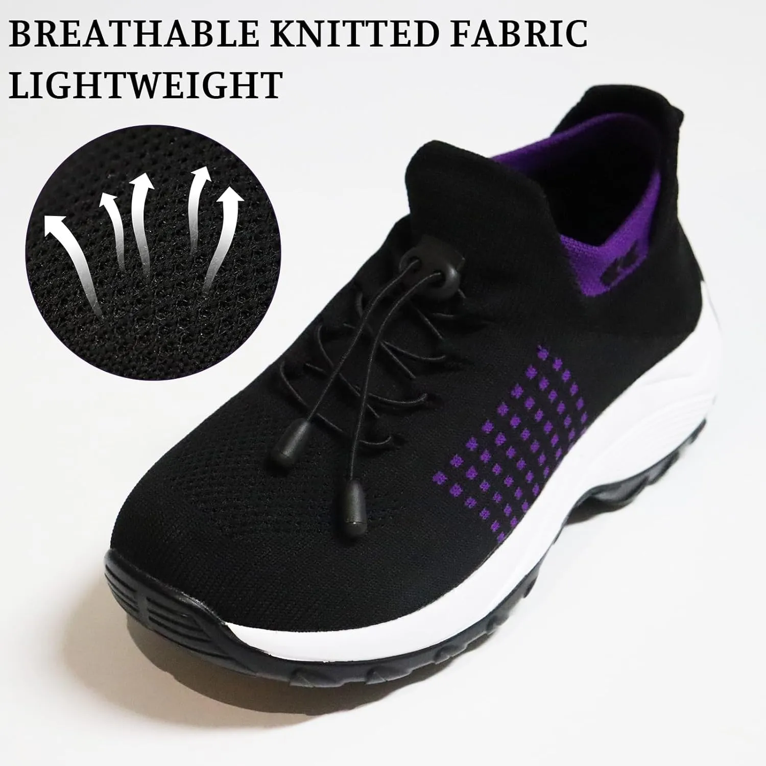 Orthopedic Sneakers for Women Men Adjustable Elastic Strap Trainers Shoes,Lightweight Breathable Damping Air Cushion Sneakers Non-Slip Platform Waterproof Comfort Soles Sports Shoes with Arch Support